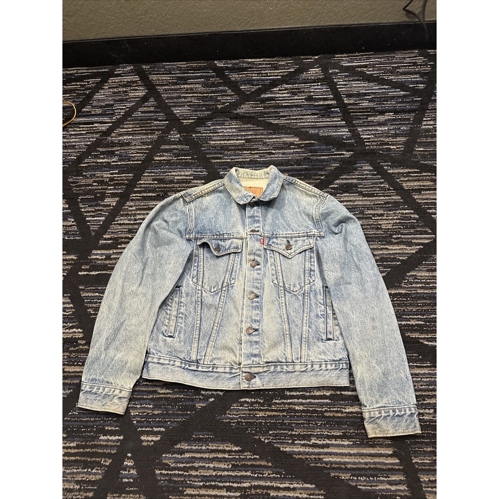 Vintage 80s Levi Strauss 70706-0214 Denim Trucker Jacket Made In USA Fits M/L